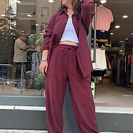 2'li Gömlek Pantolon Rahat Takım