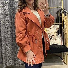 Beli Lastikli Tasarım Kot Ceket